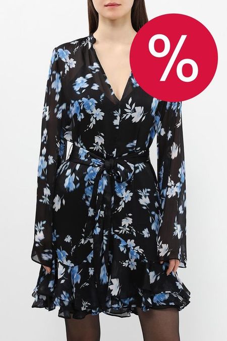 Платье с v-вырезом и пышной юбкой Guess 10140₽