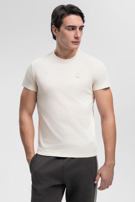 Бежевая хлопковая футболка Slim fit 3990₽
