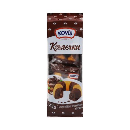 Колечки Kovis с шоколадно-ореховый кремом 240 г