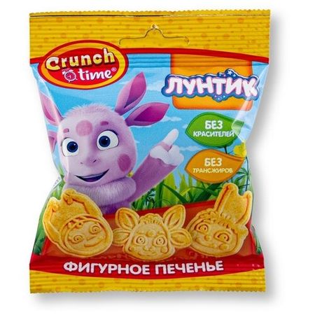 Печенье Crunch time фигурное Лунтик 20 г в ассортименте