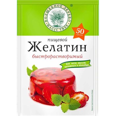 Желатин Волшебное дерево пищевой быстрорастворимый 50 г