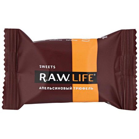 Конфета R.A.W. LIFE Апельсиновый трюфель 18 г