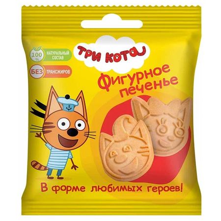 Печенье Сладкая сказка фигурное три кота 20 г в ассортименте