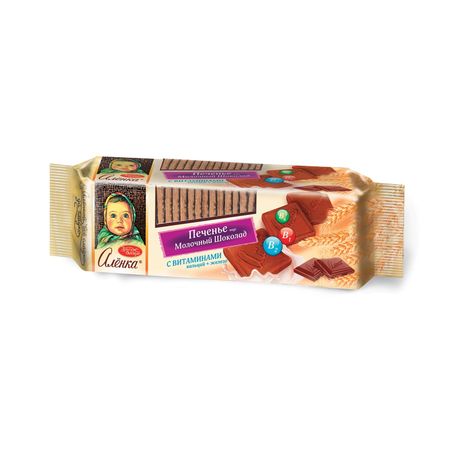 Печенье Рот Фронт Аленка со вкусом молочного шоколада, 190 г