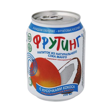 Напиток сокосодержащий Fruiting из сока манго с кусочками кокоса 238 мл