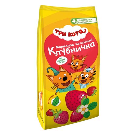 Мармелад Лакомства для здоровья Три Кота Клубничка 105 г