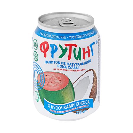 Напиток сокосодержащий Fruiting из сока гуавы с кусочками кокоса 238 мл