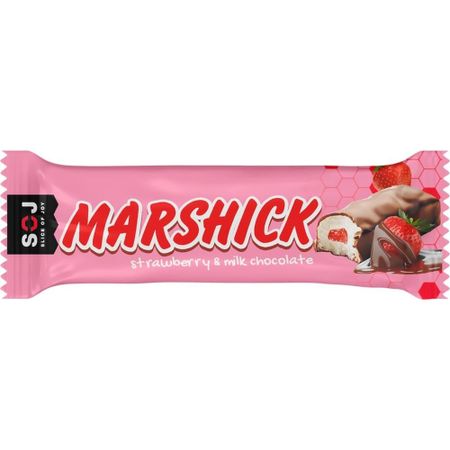Батончик SOJ Marshmallow с клубничной начинкой в молочном шоколаде 30 г