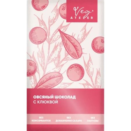 Шоколад Simbirsk Atelier без сахара овсяный с клюквой 60 г