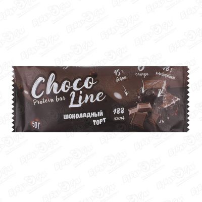 Батончик CHOCOLATE LINE Шоколадный торт протеиновый 50г