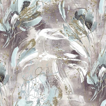 Обои Accento Flamenco 283368 Винил на флизелине 1061005 СиреневыйБирюзовыйЗолото АбстракцияЦветы 2460₽