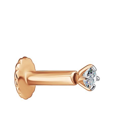 Золотой пирсинг с фианитом 2490₽