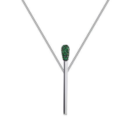 Золотое колье Спичка с фианитами 49370₽