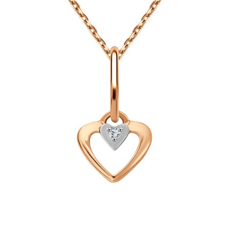 Золотая подвеска с бриллиантом и родированием 3990₽