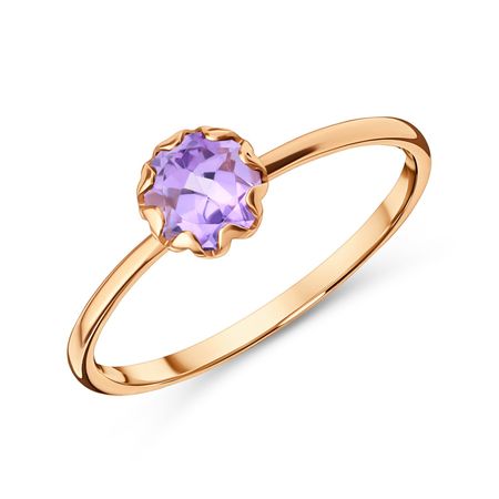 Золотое детское кольцо с аметистом 6990₽