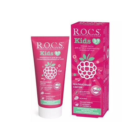 Зубная паста ROCS Kids Малиновый смузи 300₽
