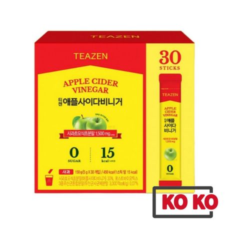 [TEAZEN] Порошок яблочного уксуса в виде чая 5 г X 30 стиков / Без сахара / Для похудения 1 box (30stick)