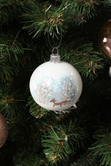 Елочный шар стеклянный с декором COINCASA 1790₽