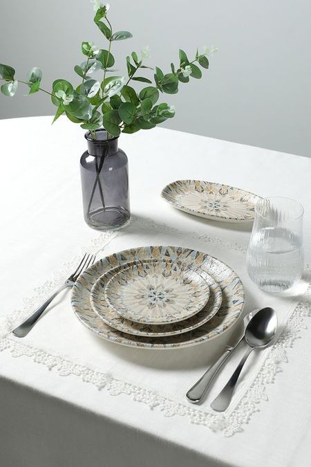 Тарелка фарфоровая с принтом Prisma Pioli