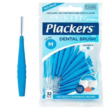 Межзубный ершик Plackers Dental Brush 06 синие 32 шт 690₽
