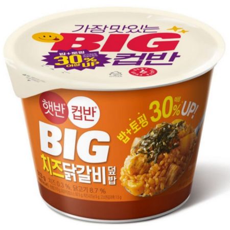 [CJ] HATBAN Корейский рис Cupban Big Cheese Dakgalbi(Острая курица) 313 г #1PCS