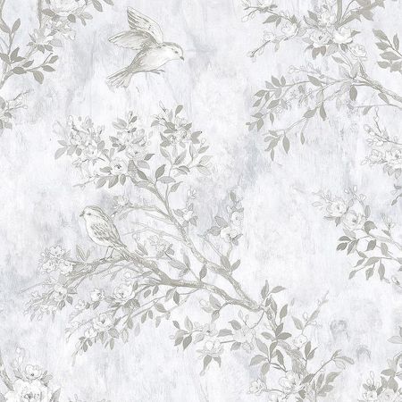 Обои Prima Italiana Arte Bella 80325 Винил на флизелине 10610 СерыйГолубой ПтицыДеревья 5200₽