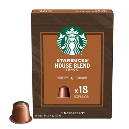 Starbucks Starbucks Lungo House Blend Капсулы, совместимые с Nespresso 18 капсул