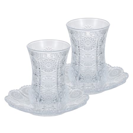 Набор чайный Gipfel Bodrum 52760 2 армуда 90 мл 2 блюдца 12 см 999₽