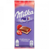 Шоколад молочный Milka двухслойный с начинкой из клубники и сливок, 85 г