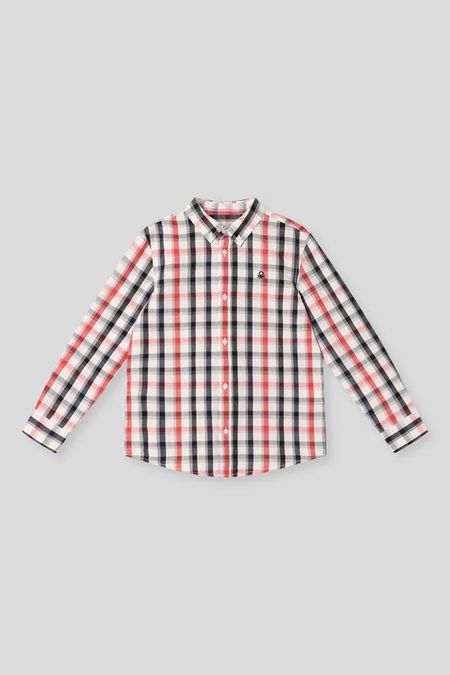 Рубашка хлопковая в клетку Benetton 1390₽