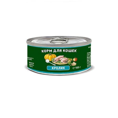 Solid Natura Holistic влажный корм для кошек с кроликом кусочки в желе в консервах - 100 г 12 шт 213₽