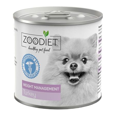 Zoodiet Weight Management Turkey влажный корм для взрослых собак, склонных к ожирению, с индейкой, в консервах - 240 г х 12 шт (12 шт)