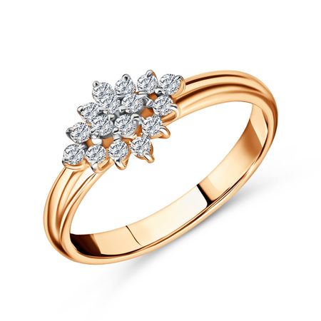 Золотое кольцо с бриллиантами 114990₽