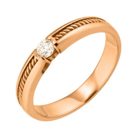 Золотое обручальное кольцо с бриллиантом 3 мм 32990₽