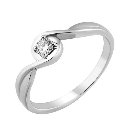 Золотое кольцо с бриллиантом и родированием 169990₽