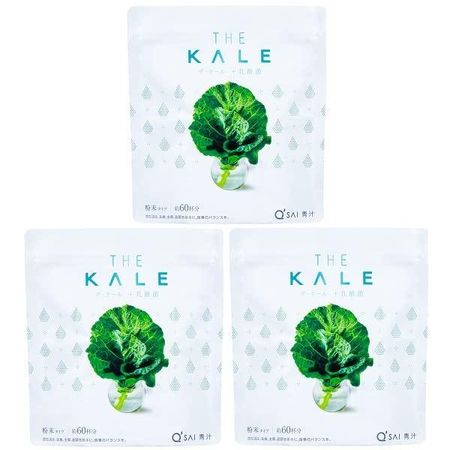 Kyusai Green Juice Kale Lactic Acid Bacterium Powder 420 г 30 дней Оптовая покупка 3 пакетов В комплекте с чашкой Shakashaka (приблизительно. поставка)