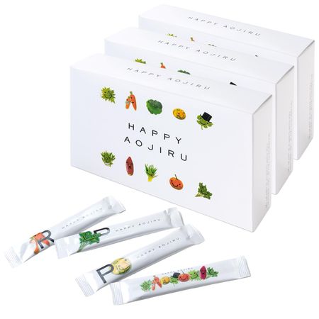 Зеленый сок для мам HAPPY AOJIRU 40 пакетиков x 3 коробки Дети Его могут пить и родители, и дети. Богат кальцием и витамином C. Аки Хигашихара