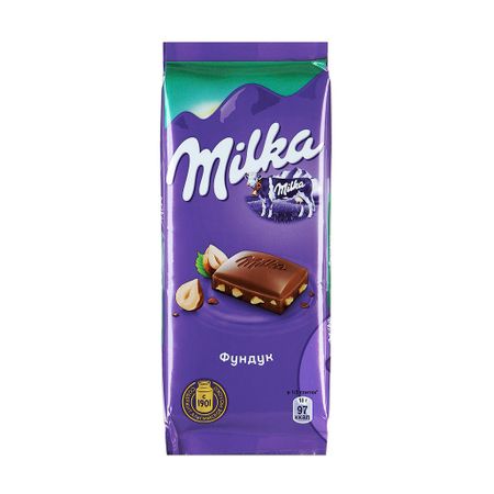 Шоколад Milka молочный с фундуком 90 г