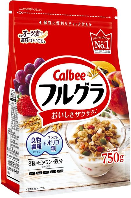 Calbee Frugra 750 г x 6 пакетиков красный