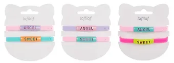 Набор парных браслетов Angel, Sweet (силикон) (12-04407-B75) (Lafilaf)