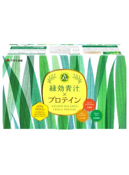 Asahi Ryokuken Official Green Green Juice x Protein 60 пакетиков x 60 Ячменная молочная кислота диетическая клетчатка порошок (5г пакеты) трава, бактерии, олигосахариды,