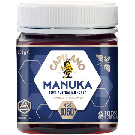 Capilano Active Manuka Pure Australian Premium Manuka Gift Box 250 г меда, 100% мед, сертифицированный, в комплекте, MG1050+,