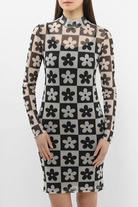 Платье из эластичной сетки с принтом HUGO BLUE 9547₽