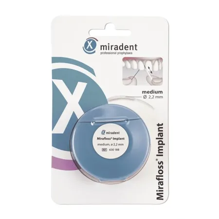 Зубная нить miradent Implant 22 мм для имплантовбрекетов 690₽