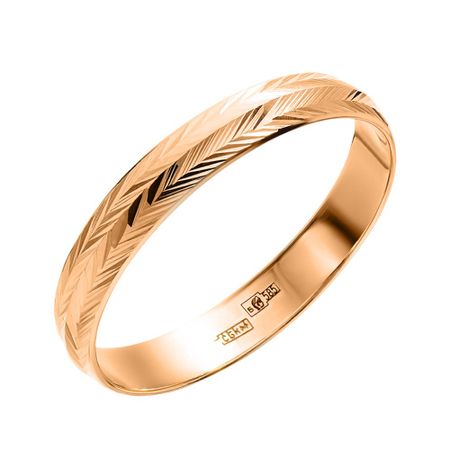 Золотое обручальное кольцо с алмазной гранью 5 мм 19600₽