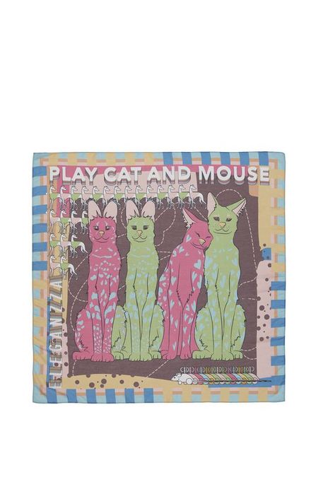 Платок из шелка и хлопка с принтом ELEGANZZA 2775₽