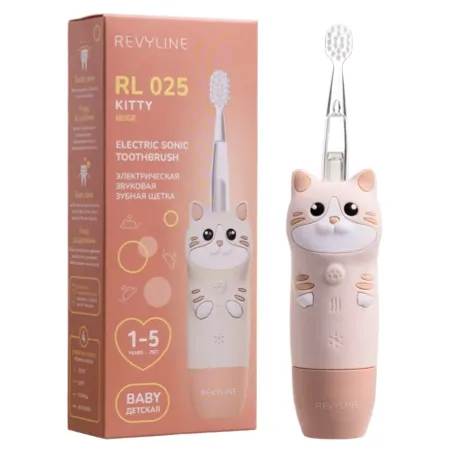 Электрическая зубная щетка Revyline RL 025 Baby Kitty бежевая 2490₽