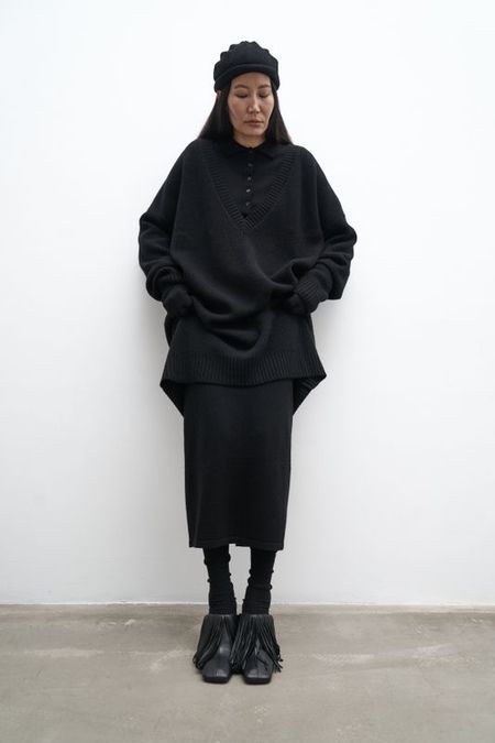 Юбка миди из шерсти мериноса MANKOVA