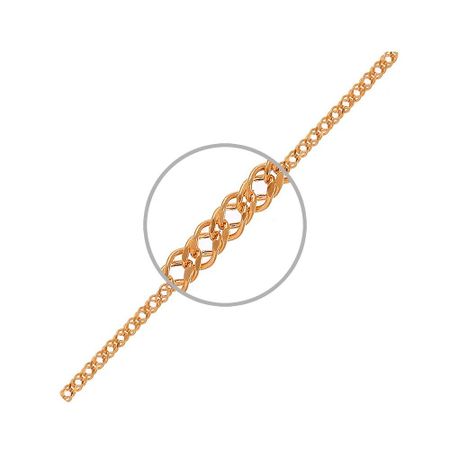 Золотой полновесный браслет Двойной ромб 68790₽