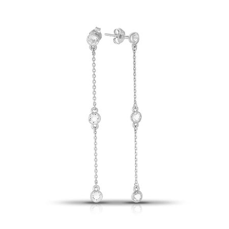 Серебряные серьги с кристаллами SWAROVSKI 420₽